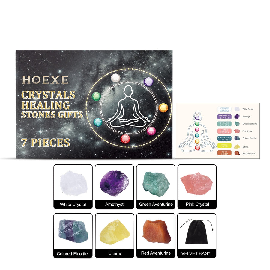 Naturstein Kristallstück – Balance & Erdung – Mineral gift box set