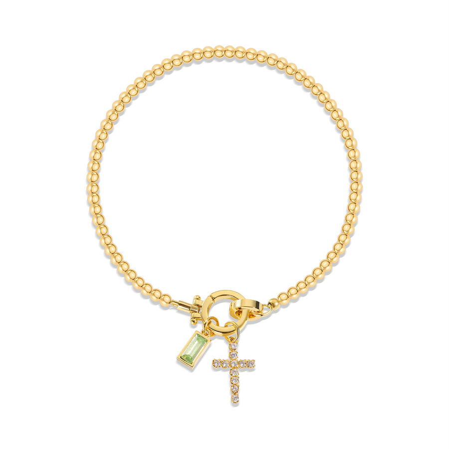 Naturstein Armband – Balance & Erdung – Silber April
