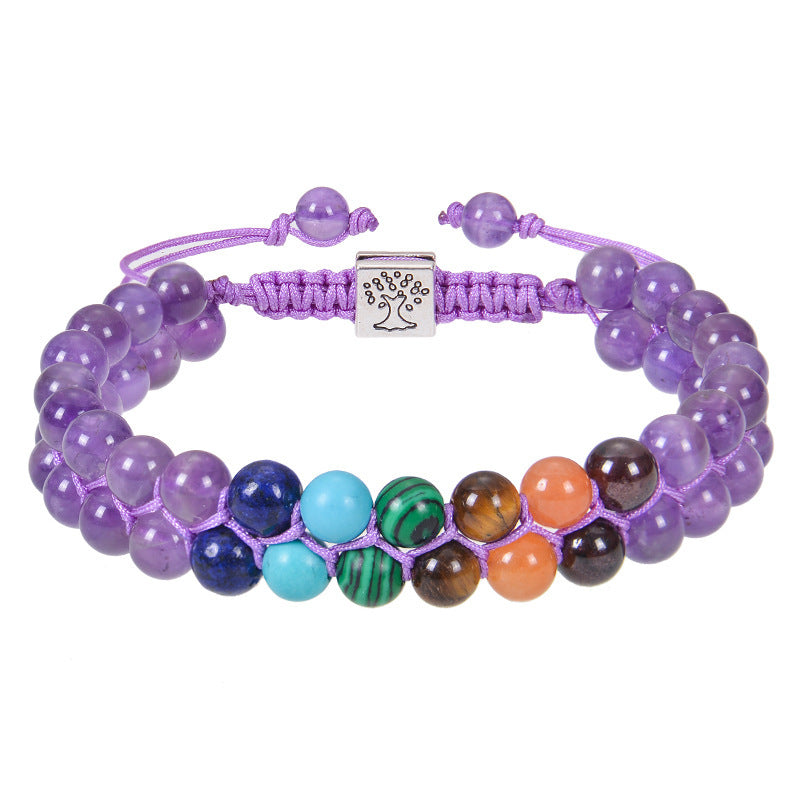 Tigerauge Armband – Schutz & Mut – 6 mm Amethyst