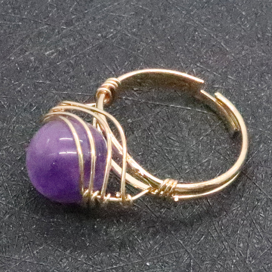 Tigerauge Ring – Schutz & Mut – Amethyst