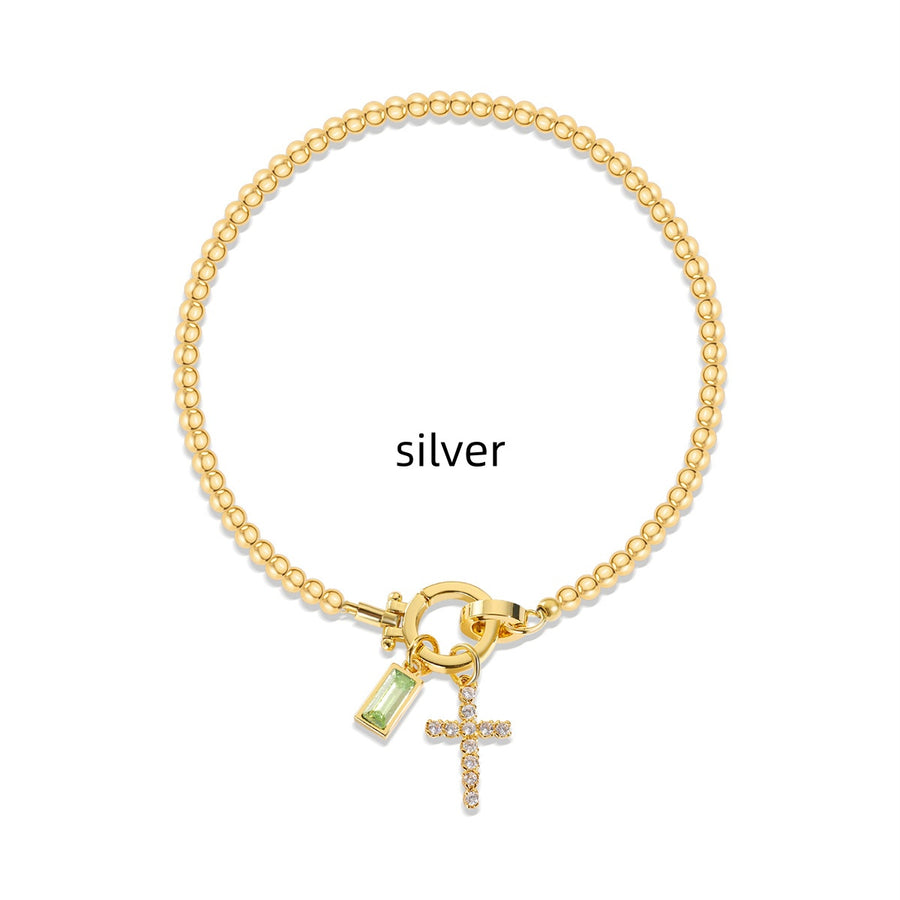 Naturstein Armband – Balance & Erdung – Silber June