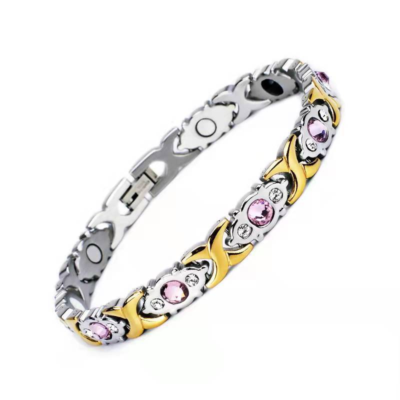 Naturstein Armband – Balance & Energie – Rosa Gold Rosa Diamond set