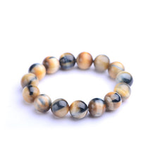 Tigerauge Armband – Schutz & Mut – Gelb Blau Tigerauge Armband / 14 mm