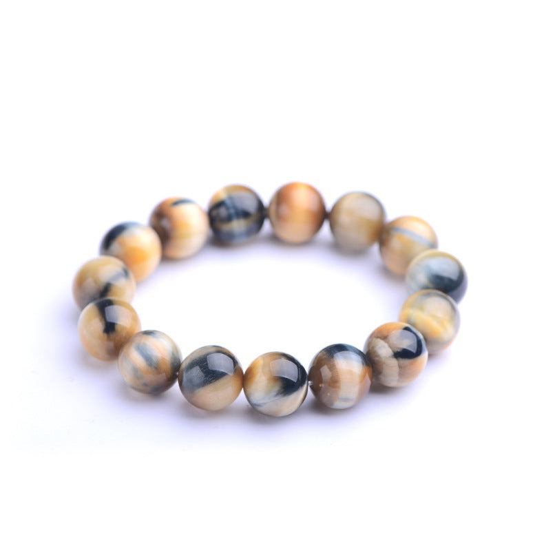 Tigerauge Armband – Schutz & Mut – Gelb Blau Tigerauge Armband / 14 mm