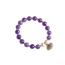 Amethyst Armband – Ruhe & Intuition – Violett / Heart of the Sea