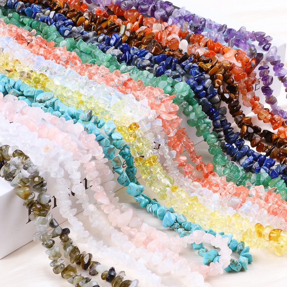 Tigerauge Perlenstrang – Schutz & Mut – Amethyst / 80 cm