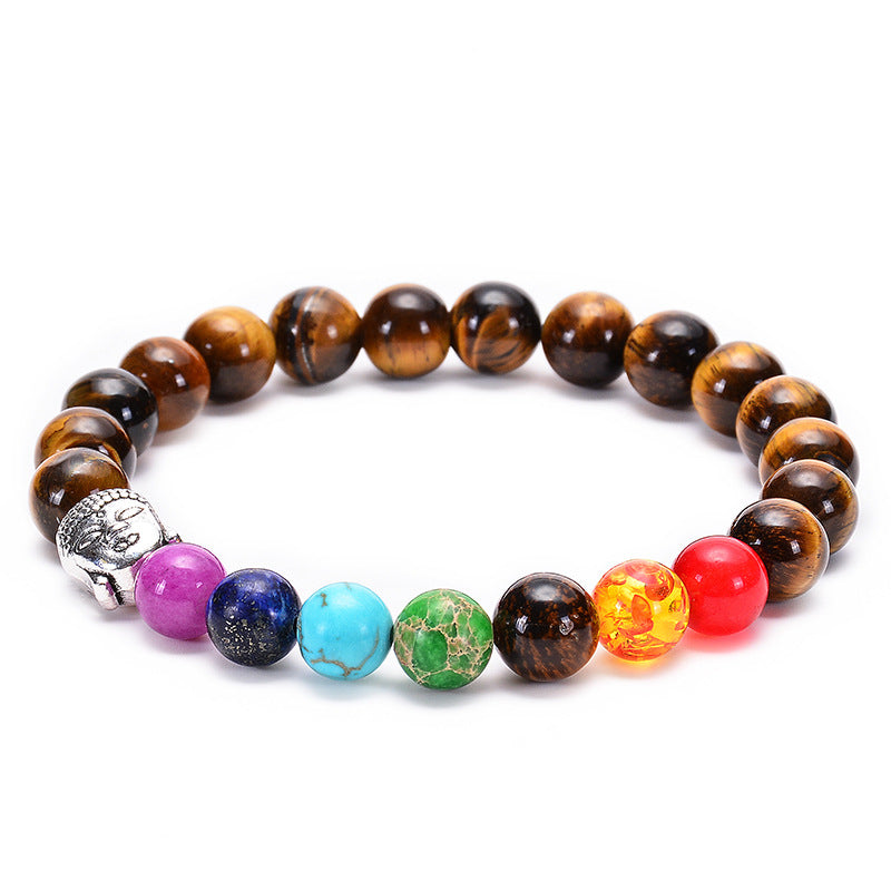7-Chakra Armband – Schutz & Mut – Gold