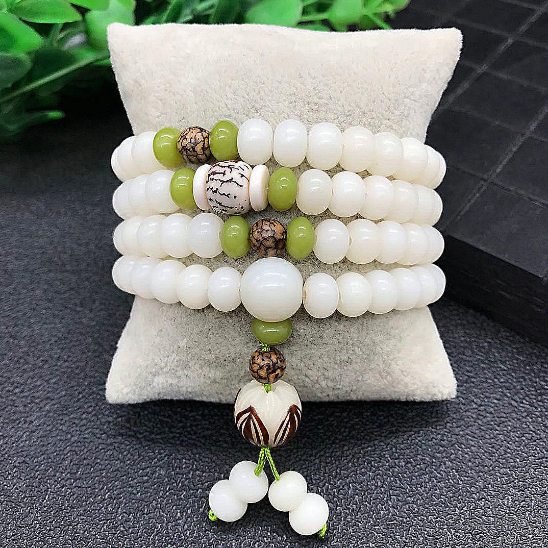 Jade Armband – Glück & Harmonie – 6x8Five layer lotus flower