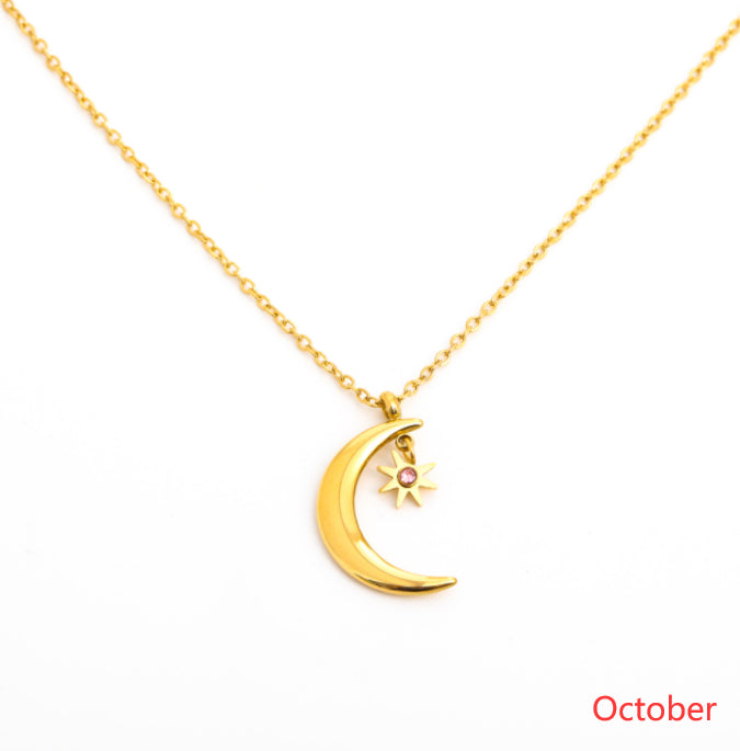 Naturstein Kette – Balance & Erdung – Gold / Dezember