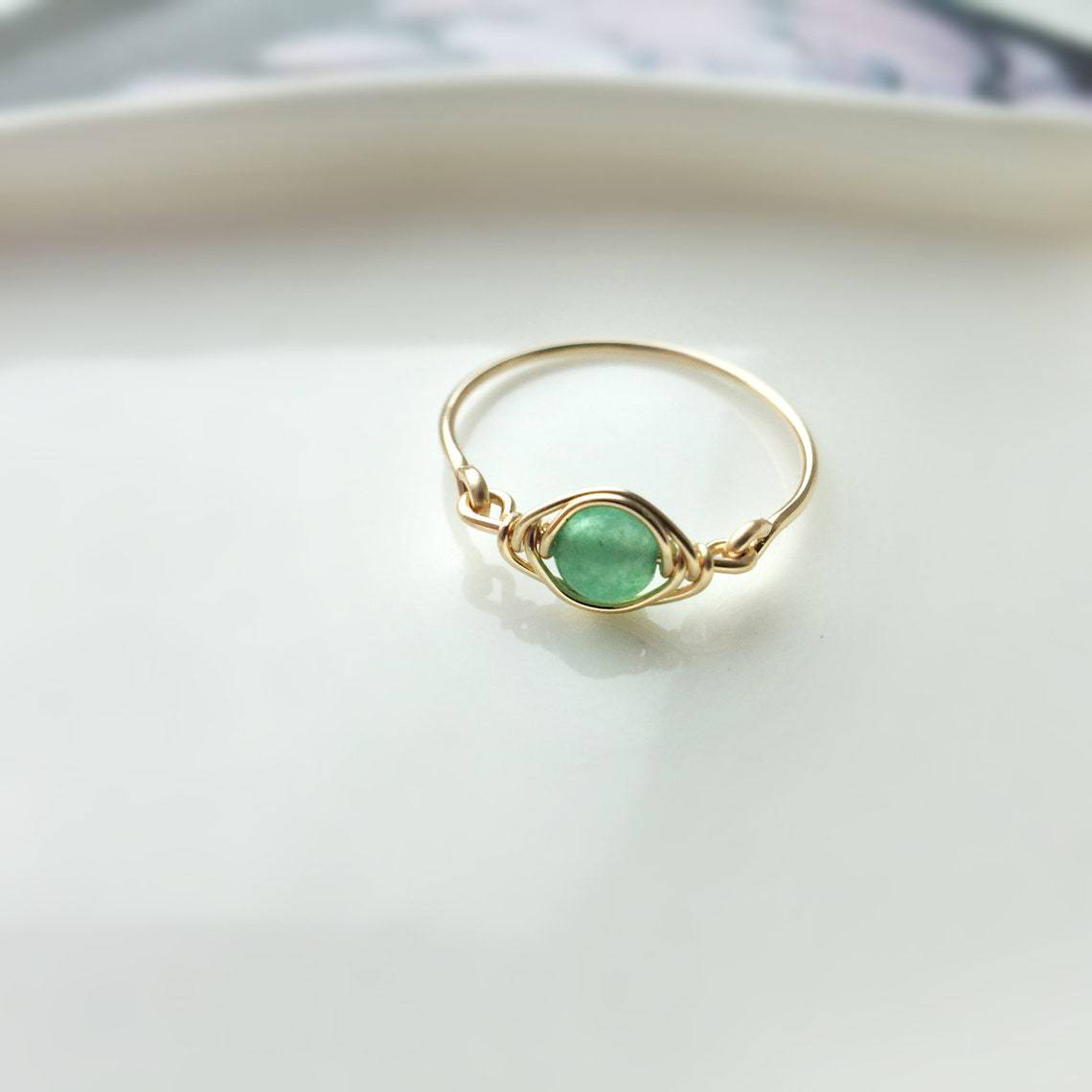 Jade Ring – Glück & Harmonie – Grün / No.9