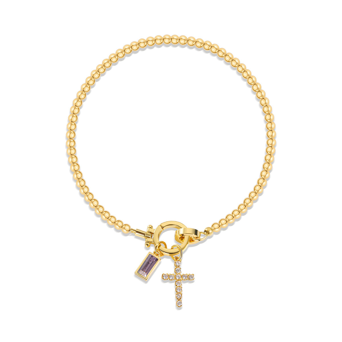 Naturstein Armband – Balance & Erdung – Gold November