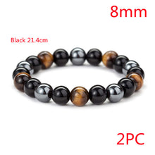 Tigerauge Armband – Schutz & Mut – Schwarz 4 / 10 mm