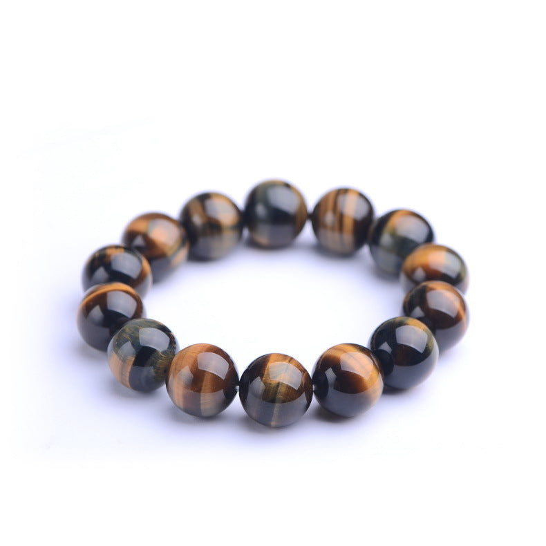 Tigerauge Armband – Schutz & Mut – Gold Blau Tigerauge bracele / 8 mm