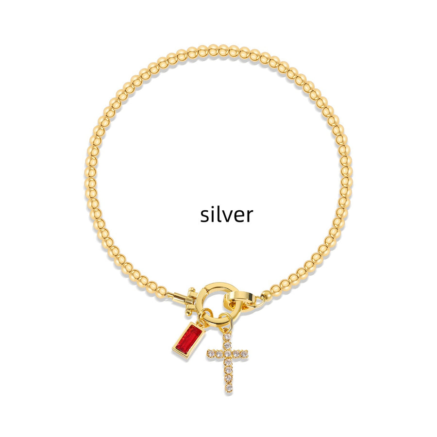 Naturstein Armband – Balance & Erdung – Silber November