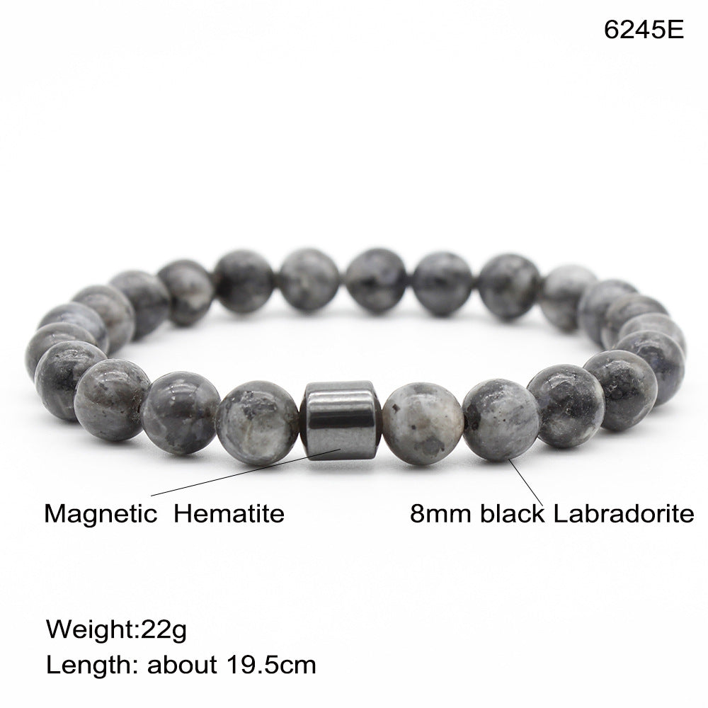 Tigerauge Armband – Schutz & Mut – 6245g Schwarz And Weiß Peacock