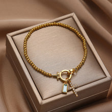Naturstein Armband – Balance & Erdung – Gold January