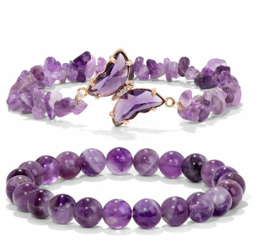Rosenquarz Armband – Liebe & Harmonie – Violett Suit