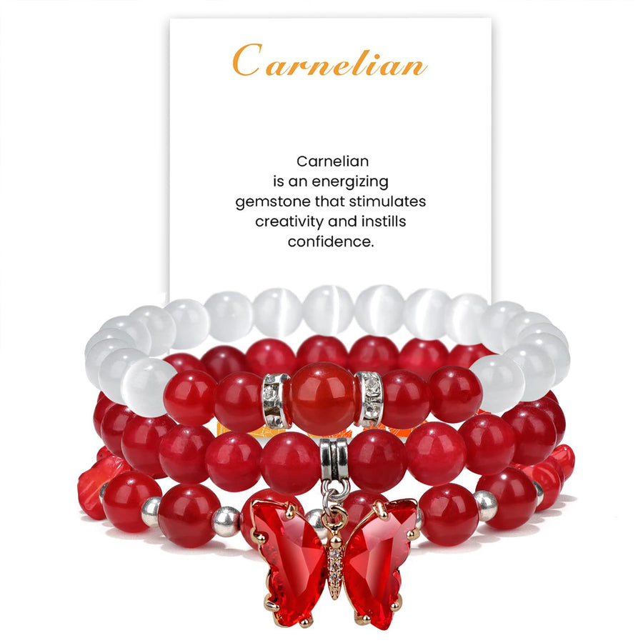 Rosenquarz Armband – Liebe & Harmonie – Rosa Crystal Butterfly