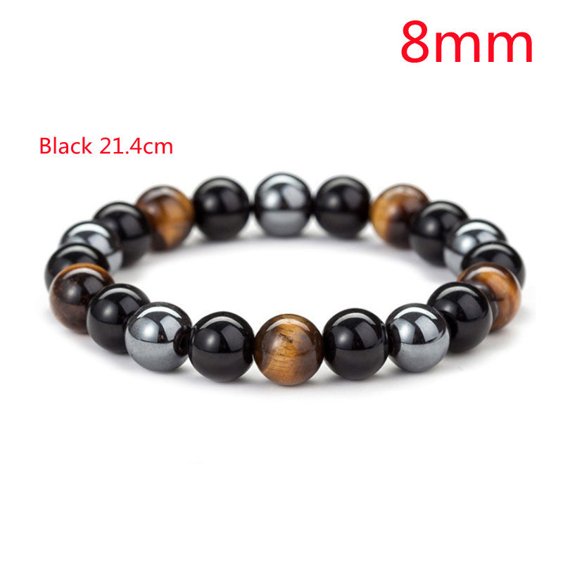 Tigerauge Armband – Schutz & Mut – Schwarz 4 / 8 mm