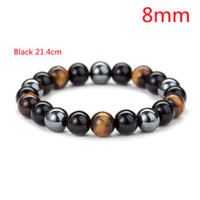 Tigerauge Armband – Schutz & Mut – Schwarz 4 / 8 mm