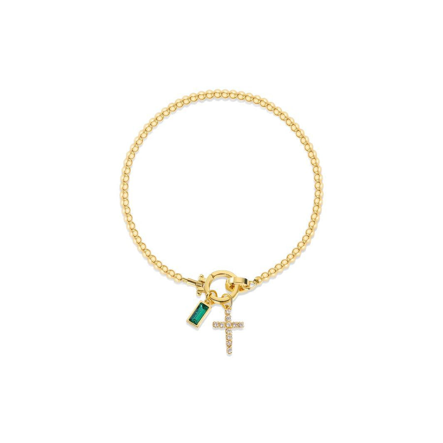 Naturstein Armband – Balance & Erdung – Gold May