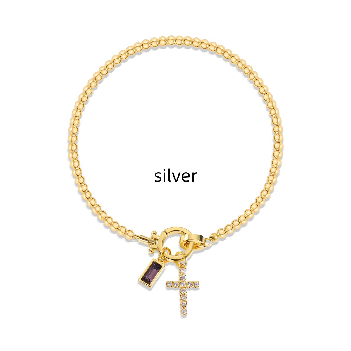 Naturstein Armband – Balance & Erdung – Silber May