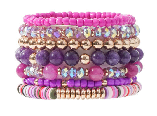 Rosenquarz Armband – Liebe & Harmonie – Violett The Crystal Set