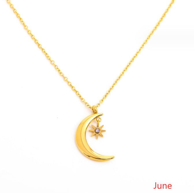 Naturstein Kette – Balance & Erdung – Gold / August