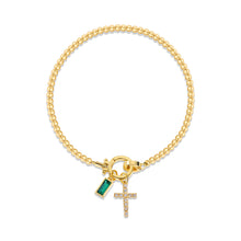 Naturstein Armband – Balance & Erdung – Gold Oc–ber