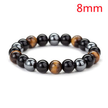 Tigerauge Armband – Schutz & Mut – Schwarz 3 Stück / 10 mm