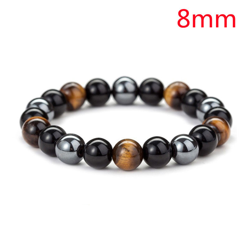 Tigerauge Armband – Schutz & Mut – Schwarz 3 Stück / 10 mm