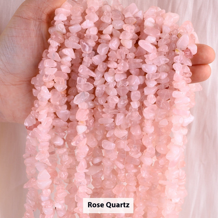 Tigerauge Perlenstrang – Schutz & Mut – Rosa Crystal / 80 cm