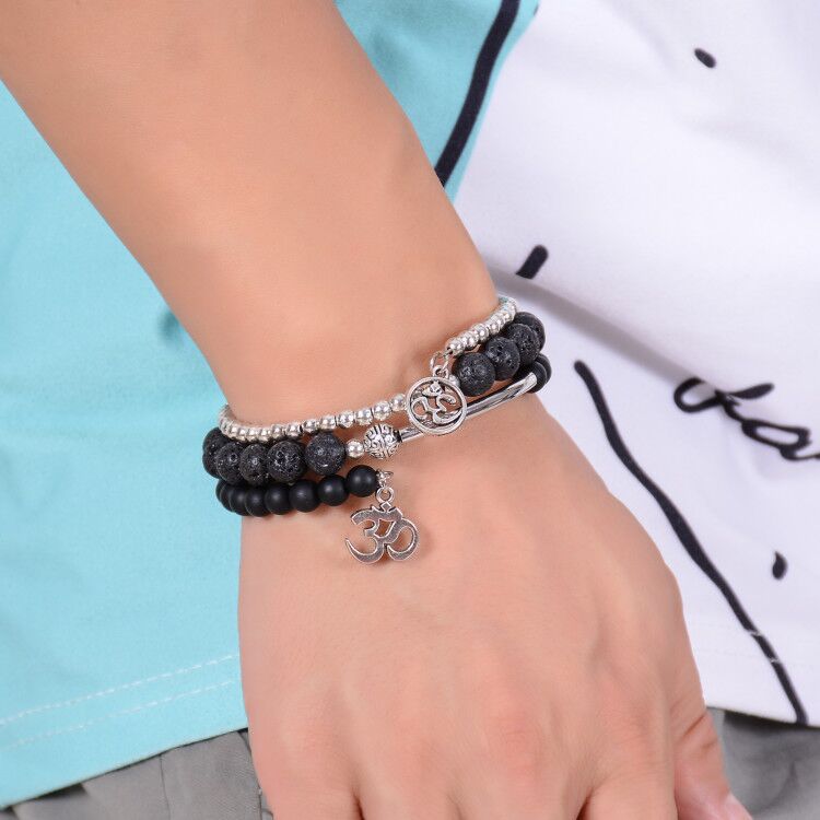 Lava-Stein Armband – Erdung & Stärke